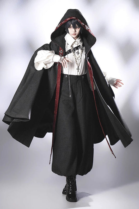 Black [Sacred Vow] Vintage Elegant Prince Handsome Ouji Lolita Pants