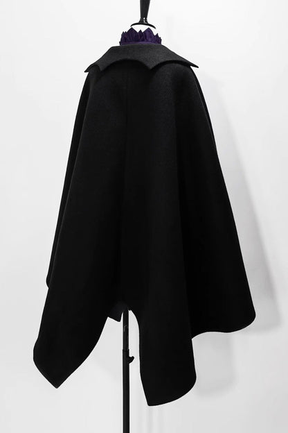 Black Woolen Ouji Fashion Daily Lolita Cloak