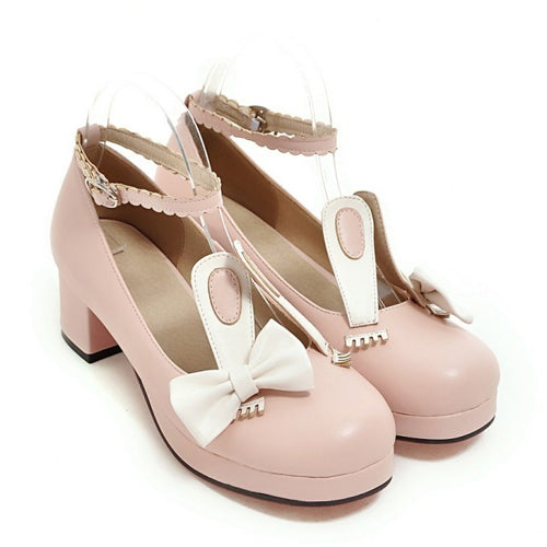 Rabbits Ears Bowknot Sweet Lolita Shoes