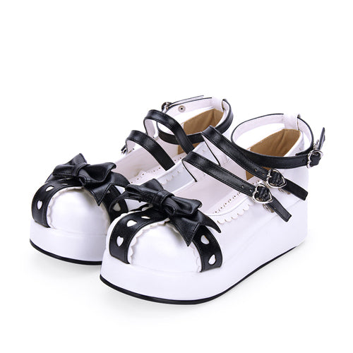 Round toe Lace Bowknot Sweet Lolita Shoes
