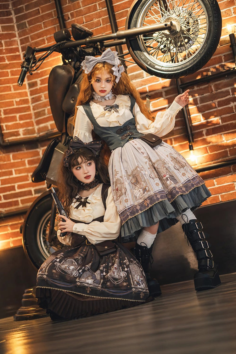 Demon Hunting Notes PU Gothic Punk Lolita Vest 2 Colors