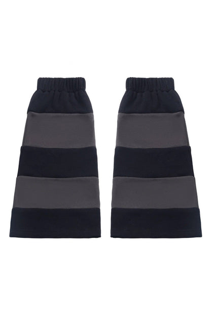 Black/Grey [Little Hibernating Bear] Long Sleeves Hooded Zippered Sweet Lolita Coat and Skirt Set