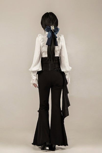Black [Gold Hunter] Long Sleeves Pirate Style Gothic Long Pants