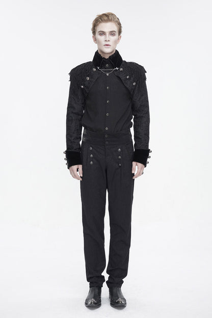 Black Tassels Swallow Tailed Men's Gothic Jacket