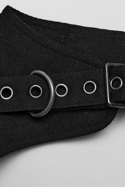 Black Women's Slash Shoulder Buckle Steampunk Harness