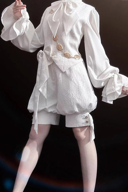 White Rabbit Hunting White Moonlight Edition Vintage Ouji Fashion Lolita Vest