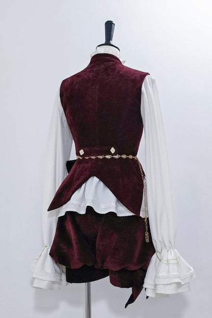 Red [Rabbit Hunt] Sweet Prince Handsome Ouji Lolita Vest