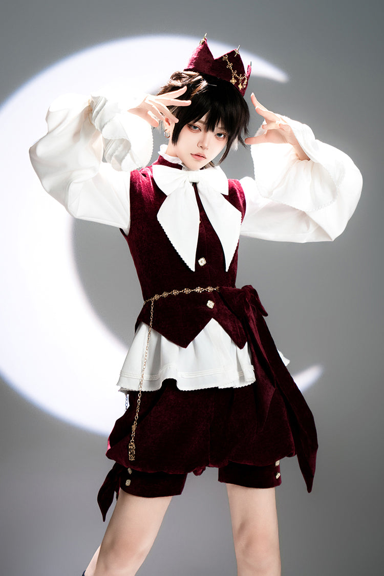 Red [Rabbit Hunt] Sweet Prince Handsome Ouji Lolita Vest