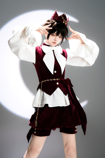 Red [Rabbit Hunt] Sweet Prince Handsome Ouji Lolita Vest