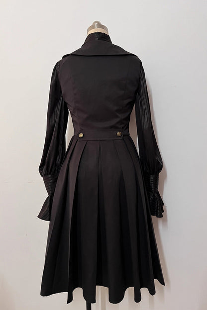 Black [Moonstone] Sleeveless Ruffle Ouji Gothic Prince Lolita Long Vest