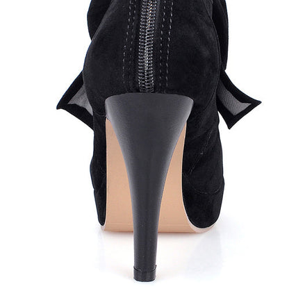 Elegant Pure Color Bowknot Round-toe Sweet Lolita High Heel Shoes