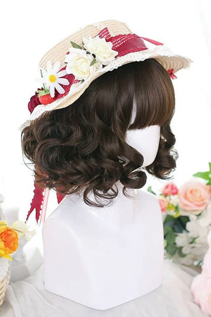 Natural Small Curls Short Sweet Lolita Wig 3 Colors