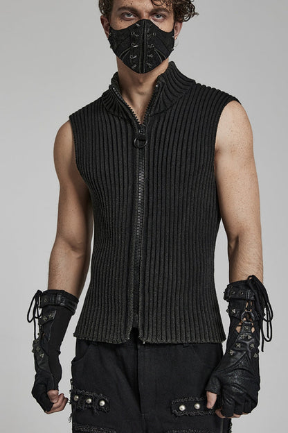 Rivets Print Lace-Up Men's Steampunk Gloves 2 Colors