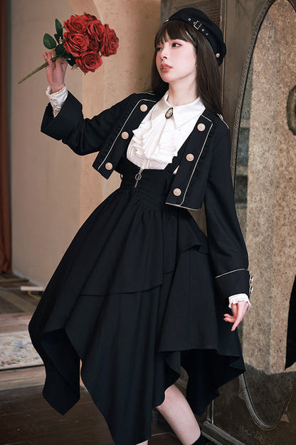Black Retro Tomorrow Vow High Waisted Sweet Lolita Strap Dress
