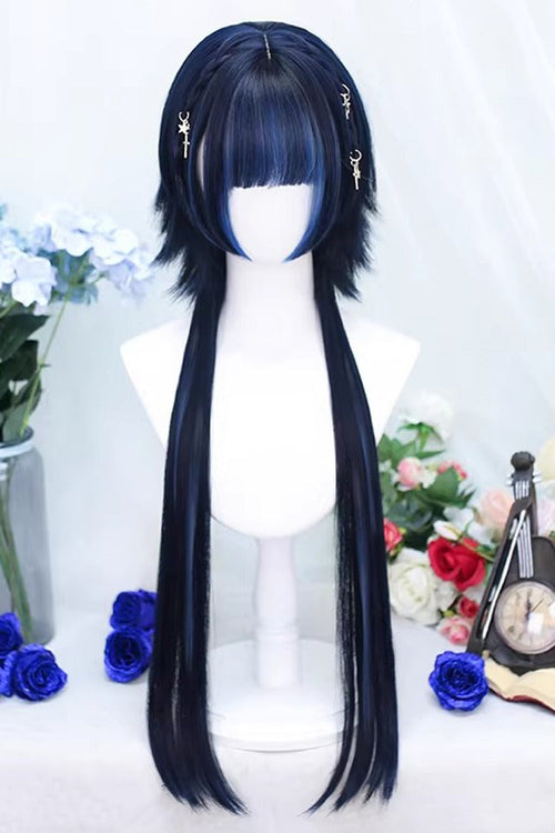 Japanese Style Highlight Trendy Girl Long Braid Sweet Lolita Wig 4 Colors