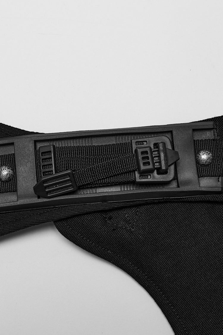 Black Women's Slash Shoulder Buckle Steampunk Harness