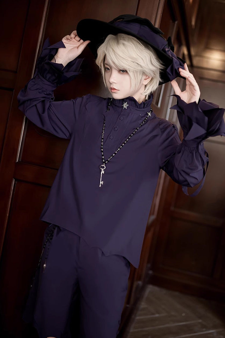 Blue/Purple Irregular Medieval Ouji Fashion Lolita Shorts