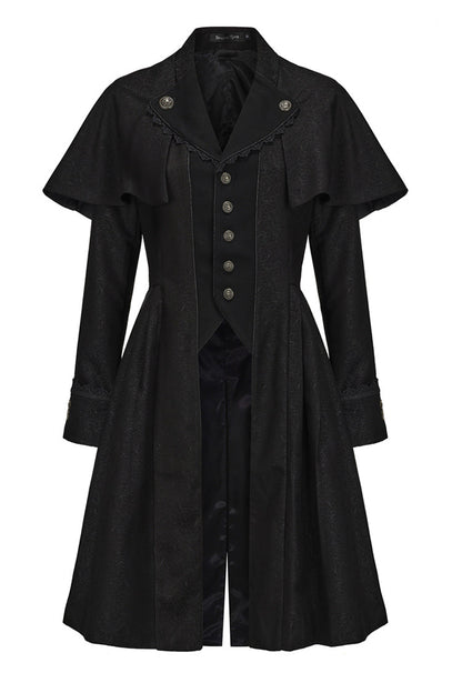 Black [The Eternal Sea of Hope] Long Sleeves Ouji Fashion Vintage Elegant Prince Lolita Long Coat