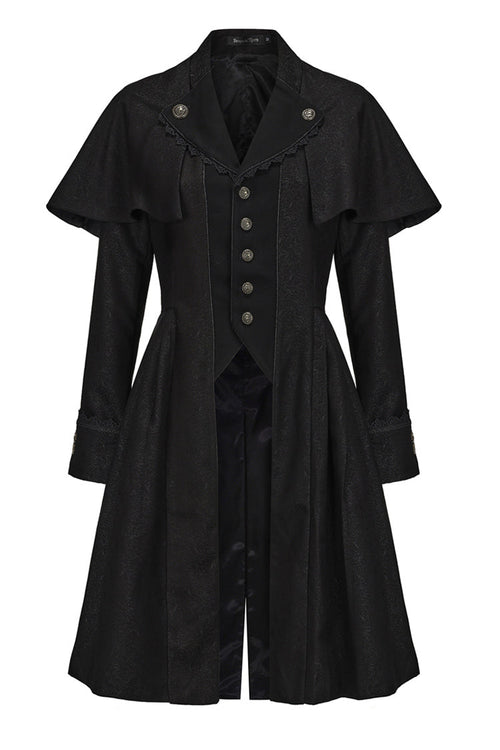 Black [The Eternal Sea of Hope] Long Sleeves Ouji Fashion Vintage Elegant Prince Lolita Long Coat