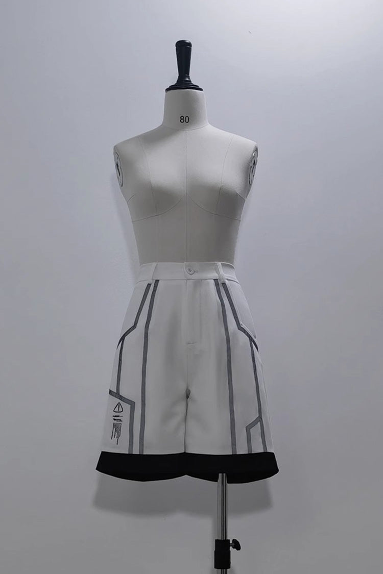 White Handsome Ouji Lolita Fashion Shorts