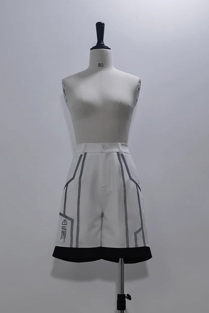 White Handsome Ouji Lolita Fashion Shorts