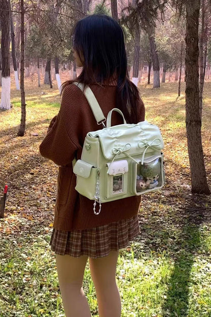 [Kitten Diary] Hidden Compartment Embroidered Bow Sweet Lolita Anime Itabag 8 Colors