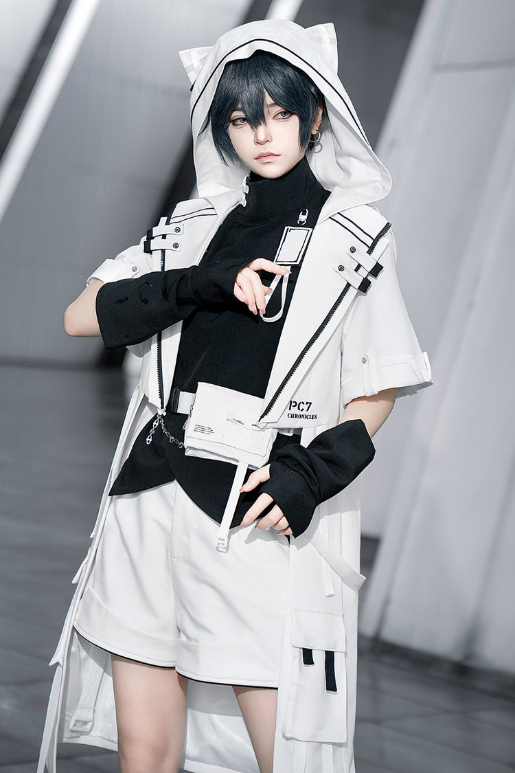 White Functional Style Ouji Fashion Prince Handsome Lolita Shorts