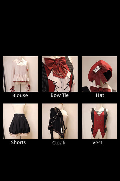 Multi-Color [Natural Philosophy] Long Sleeves Ruffle Bowknot College Style Prince Gorgeous Ouji Lolita Set