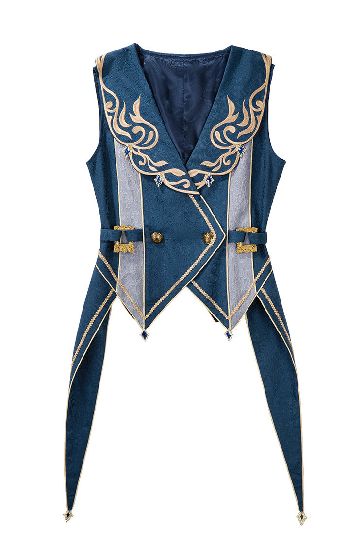 Blue [Contract Magic] Medieval Embroidery Classic Prince Handsome Ouji Lolita Coat