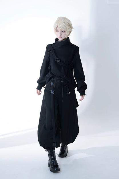 Black Functional Rabbit Cool and Handsome Ouji Lolita Set