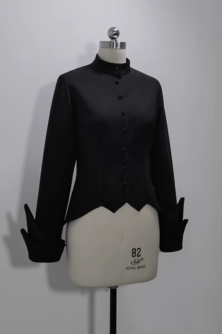 Black Vintage Medieval Prince Ouji Lolita Slim Fit Shirt