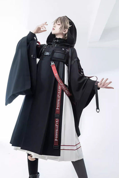 Black Unmarked Blade Long Sleeves Print Gothic Handsome Ouji Lolita Innerwear