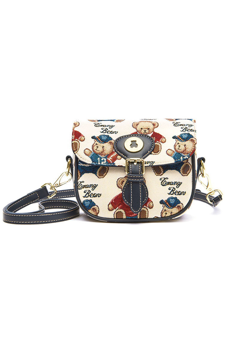 Cartoon Bear Print Sweet Lolita Crossbody Bag 3 Colors
