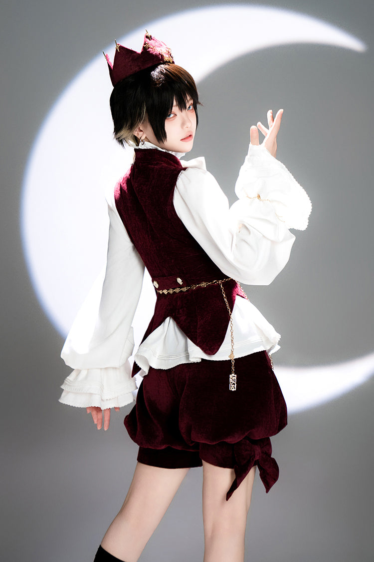 Red [Rabbit Hunt] Sweet Prince Handsome Ouji Lolita Vest