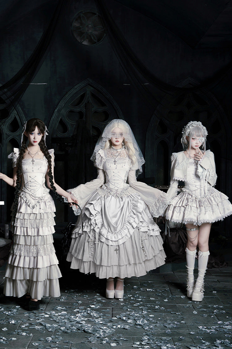 Gothic Corset - Bionic Doll, Solid-Color, Square Collar, Fishtail Silhouette, Ruffled - additional product view 15