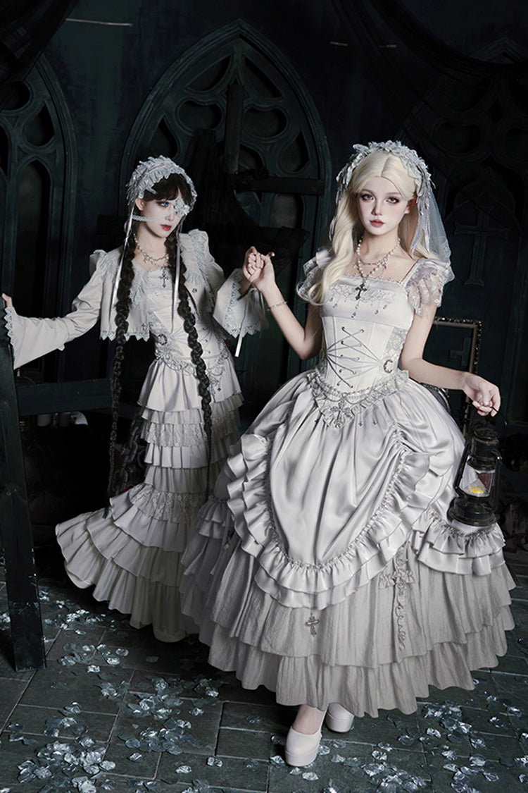 Gothic Corset - Bionic Doll, Solid-Color, Square Collar, Fishtail Silhouette, Ruffled - additional product view 19