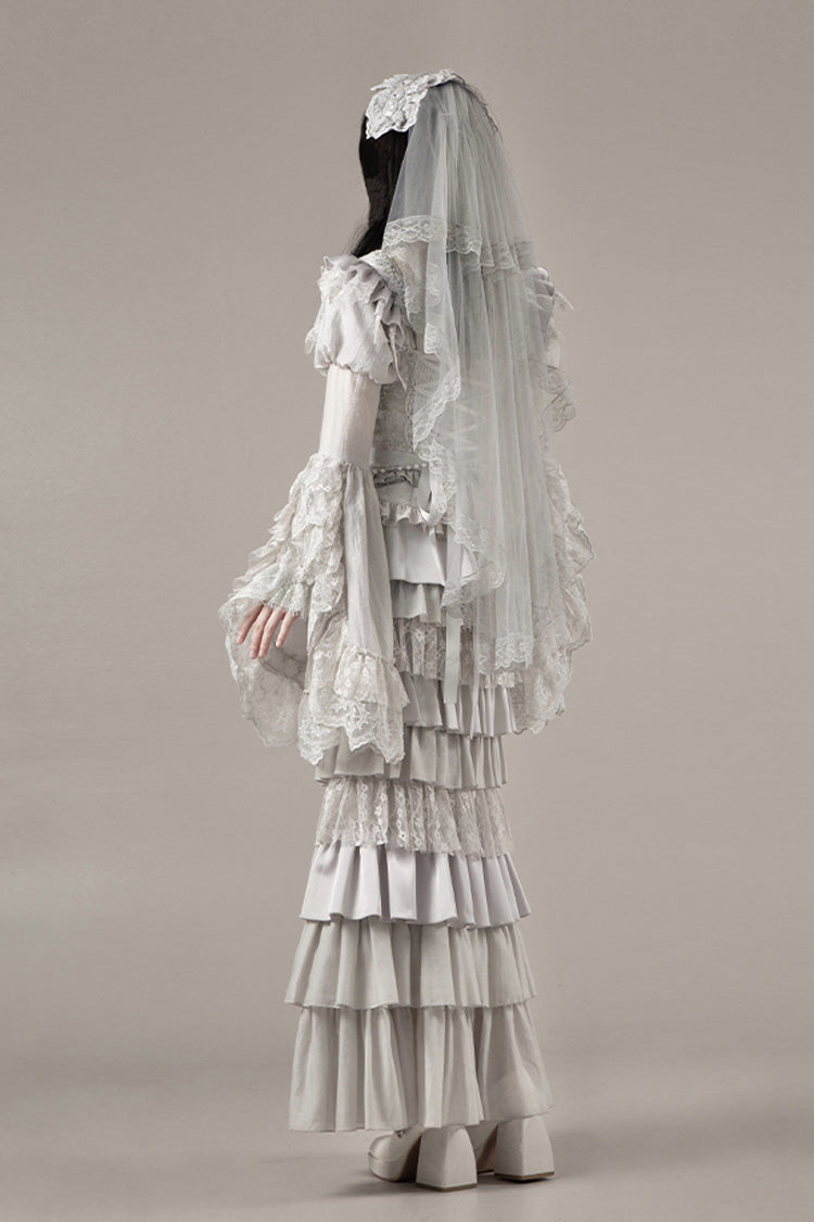 Gothic Corset - Bionic Doll, Solid-Color, Square Collar, Fishtail Silhouette, Ruffled - additional product view 27