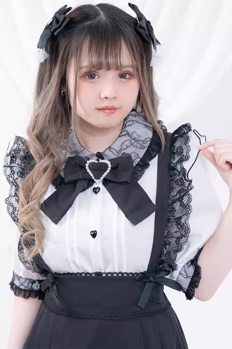 Gothic Fashion Top - Doll Collar, 4 Colors, Bow Detail, Sweet Style - additional product view 5