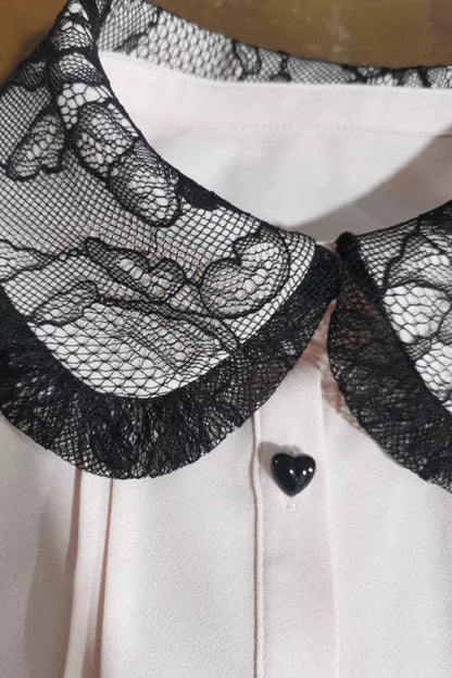 Gothic Fashion Top - Doll Collar, 4 Colors, Bow Detail, Sweet Style - additional product view 8