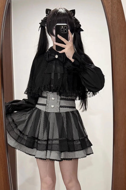 Gothic Fashion Top - Law Of Disorder, 6 Colors, Lace Trim, Long Sleeves, Sweet Style - additional product view 7