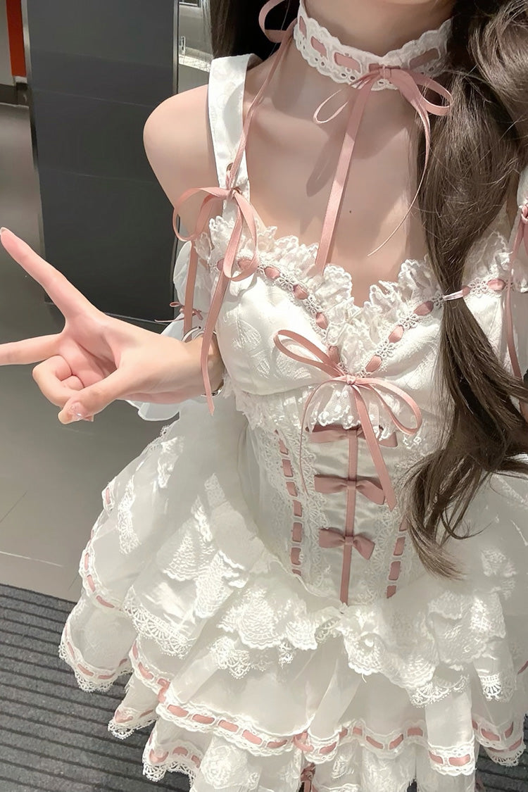 Gothic Fashion Top - Little Love Song, White, Detachable Detail, Ruffled, Sweet Style - additional product view 7