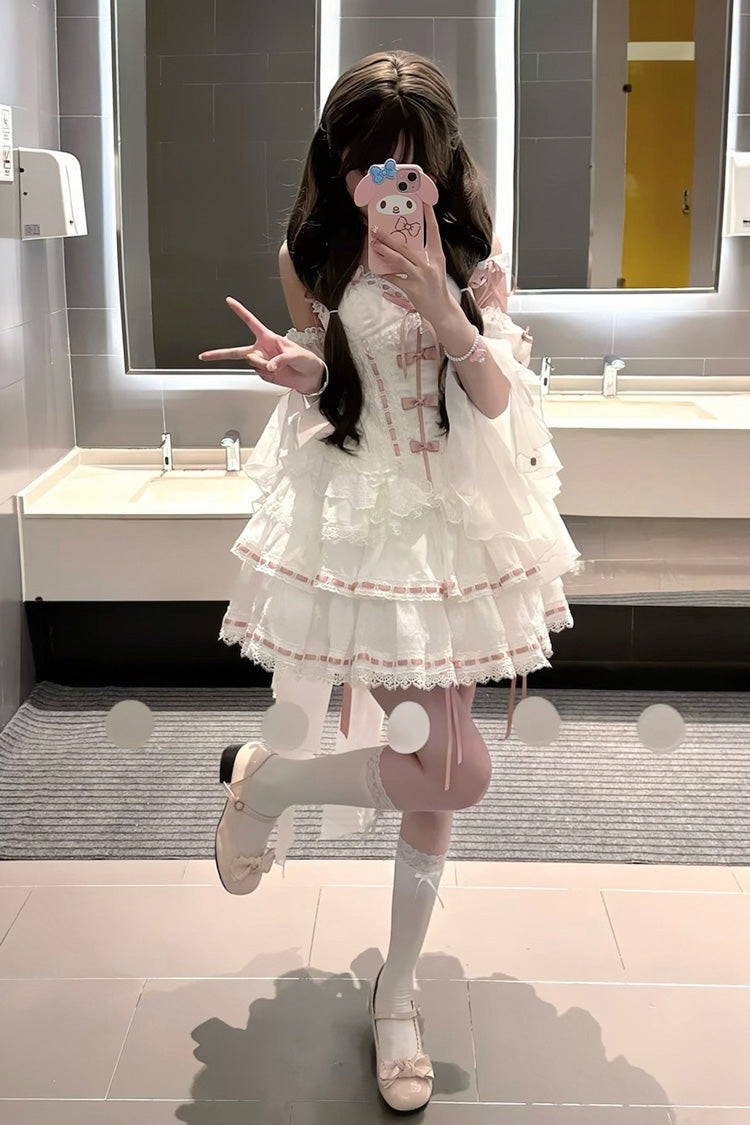 Gothic Fashion Top - Little Love Song, White, Detachable Detail, Ruffled, Sweet Style - additional product view 8
