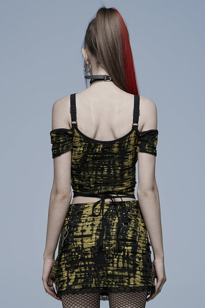 Gothic Fashion Top - Off Shoulder, 2 Colors, Women's Style, Printed - additional product view 11