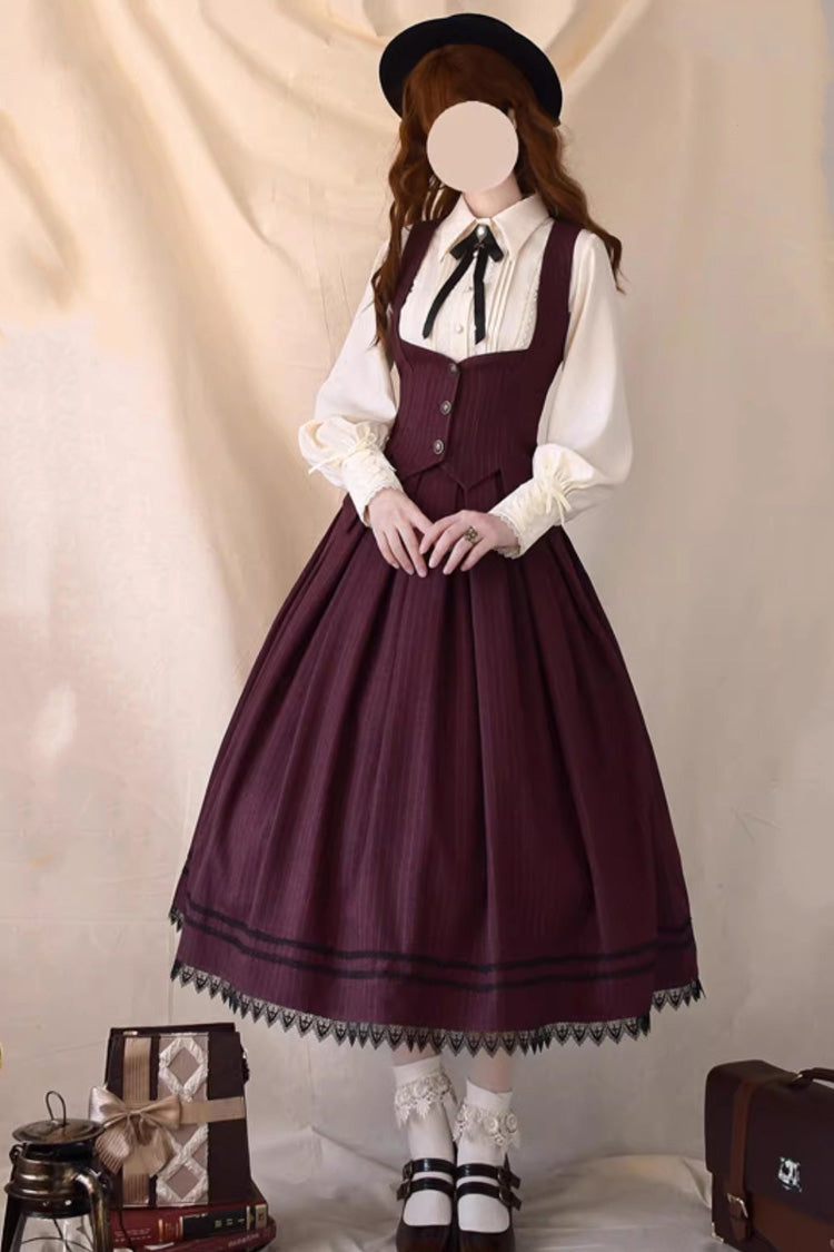 Gothic Fashion Vest - Griffin’s Pact, Red, Striped, Printed, Ruffled - additional product view 2
