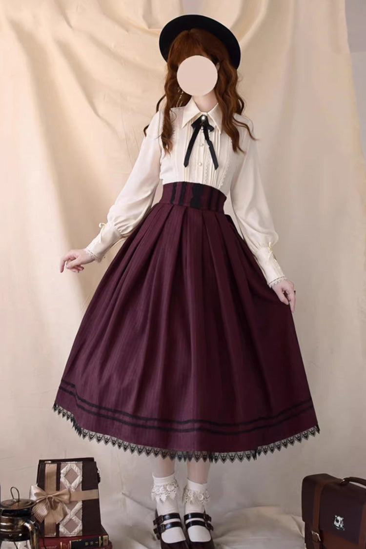 Gothic Fashion Vest - Griffin’s Pact, Red, Striped, Printed, Ruffled - S Skirt / M Skirt / L Skirt option