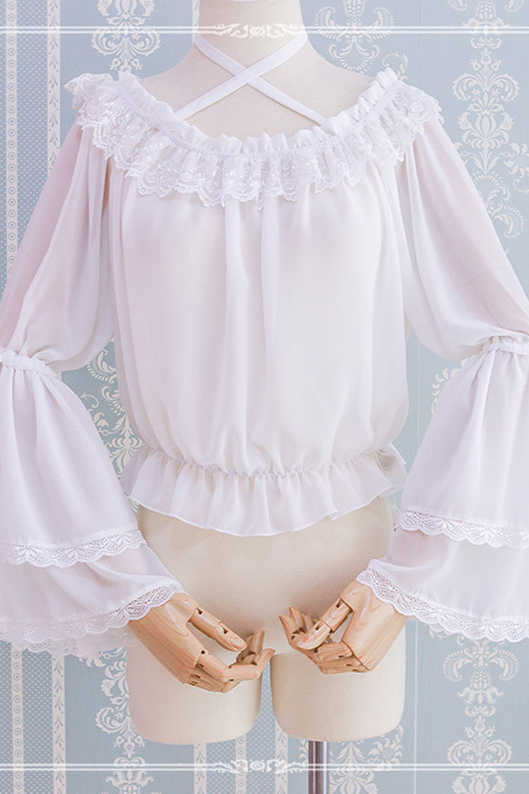 Gothic Lolita Blouse - Chiffon, 2 Colors, Sweet Style - JSK Layering Top - main product image