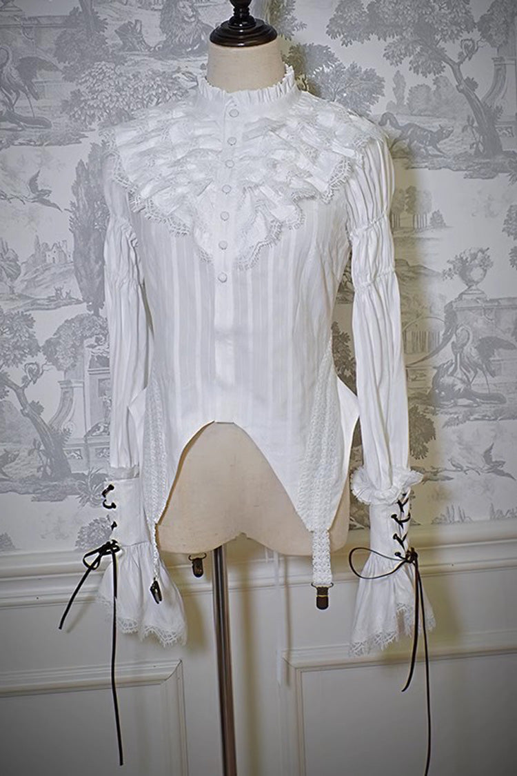 Gothic Lolita Blouse - Pirate Series Navigation, 3 Colors, Stand Collar, Sweet Style - additional product view 12