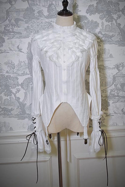 Gothic Lolita Blouse - Pirate Series Navigation, 3 Colors, Stand Collar, Sweet Style - main product image