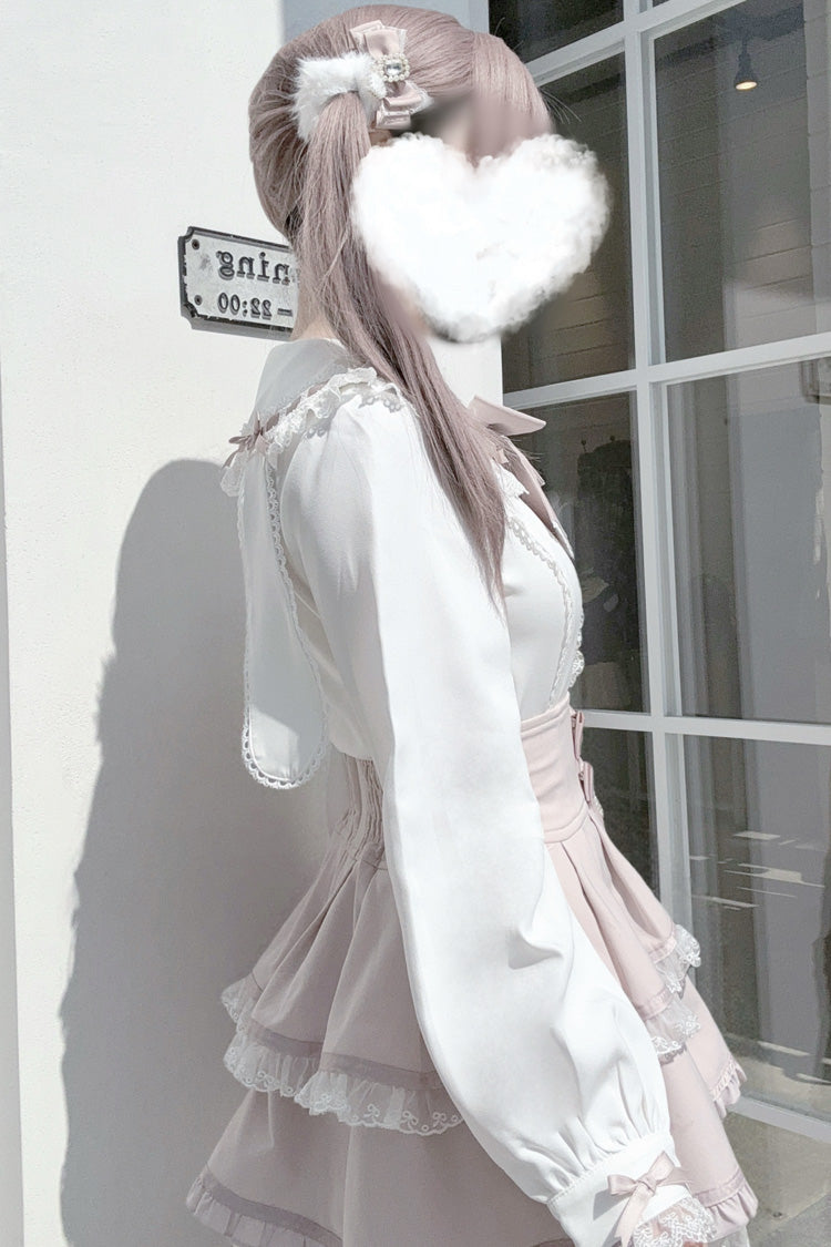 Gothic Lolita Blouse - Rabbit Ears, 3 Colors, Bow Detail, Lace Trim, Long Sleeves - additional product view 8