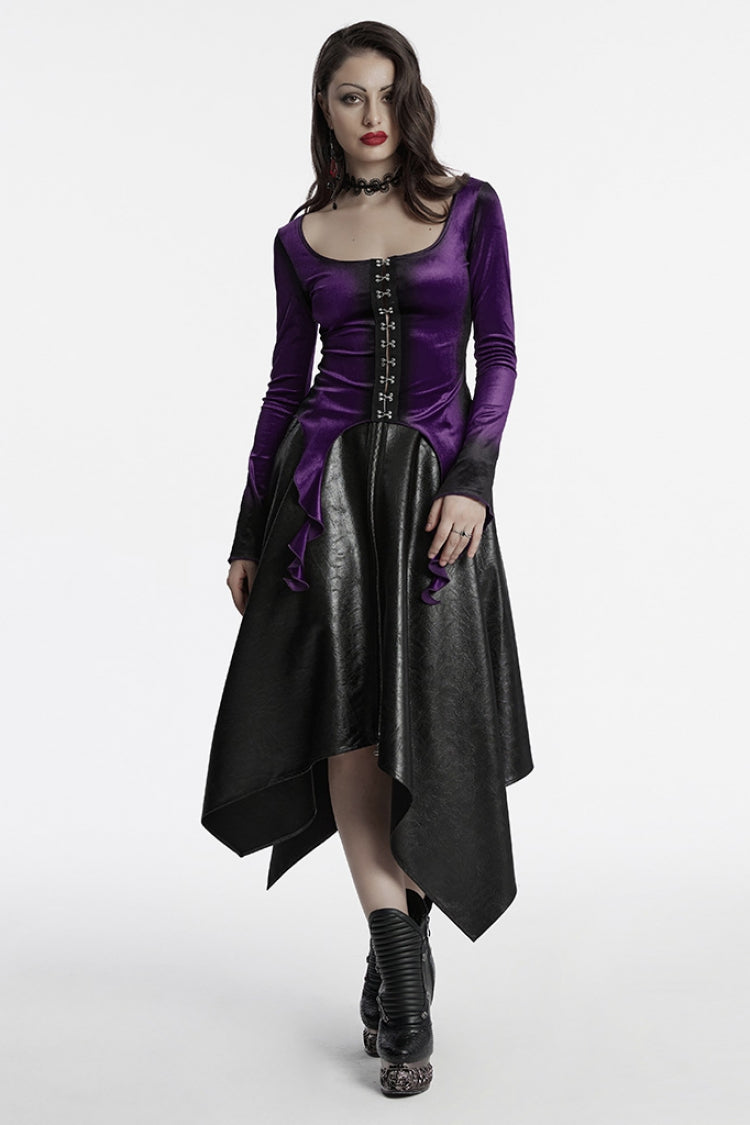 Gothic Lolita Blouse - Violet, Women's Style, Long Sleeves - Tea Party Blouse - additional product view 4